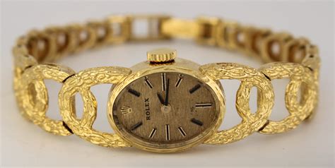 Vintage Ladies Rolex Cocktail 18K Yellow Gold Swiss Mechanical 